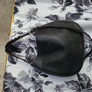 Coach leather hobo with affixed flowers